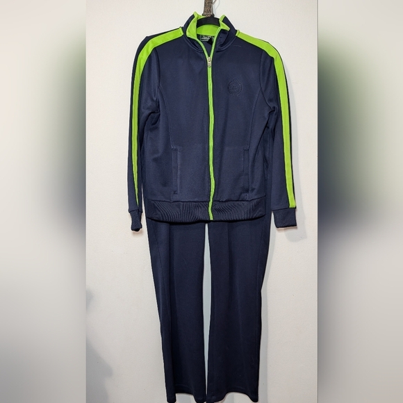 Lauren Ralph Lauren Pants - Lauren Ralph Lauren Tracksuit Set Navy + Green Jacket + Pants Women's Size PM
